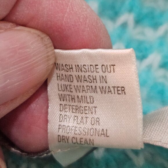 Belford Large Aqua Turquoise Cashmere Waffle Knit Sweater Pullover Turtleneck - Picture 7 of 9